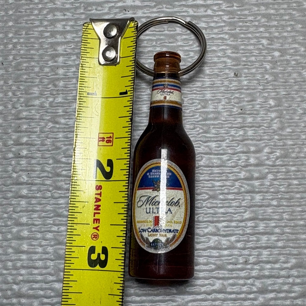 Michelob Ultra Beer Bottle Keychain with Integrated Bottle Opener Brown 3 Inch - Picture 4 of 4